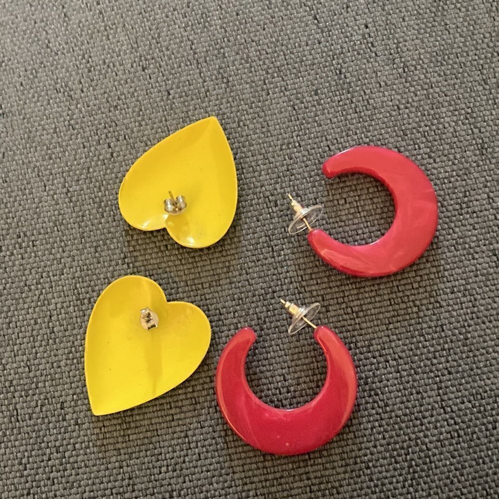 Earrings 2 Pair NWOT With Post Back for Pierced Ears. - Picture 2 of 2